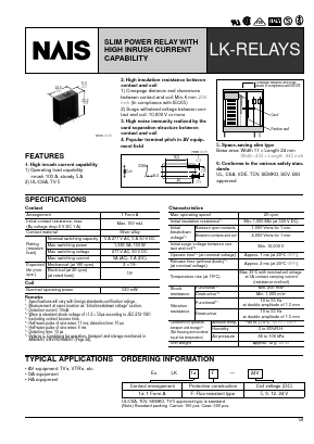LK1AF-5V Datasheet PDF Matsushita Electric Works