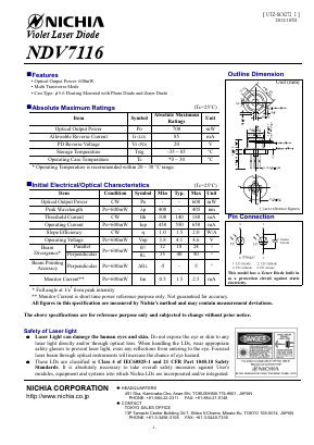 NDV7116-E Datasheet PDF Nichia Corporation