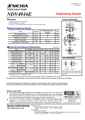 NDV4916E Datasheet PDF Nichia Corporation