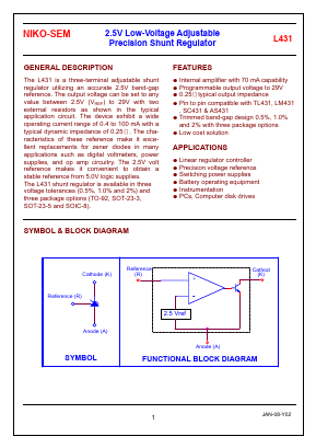 L431M5B Datasheet PDF Niko Semiconductor
