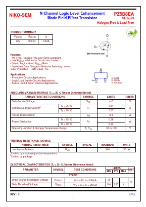 PZ5D8EA Datasheet PDF Niko Semiconductor
