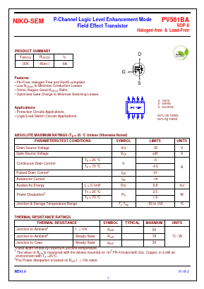 PV561BA Datasheet PDF Niko Semiconductor