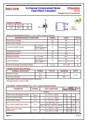 PD6A6BA Datasheet PDF Niko Semiconductor