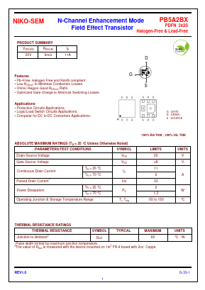 PB5A2BX Datasheet PDF Niko Semiconductor