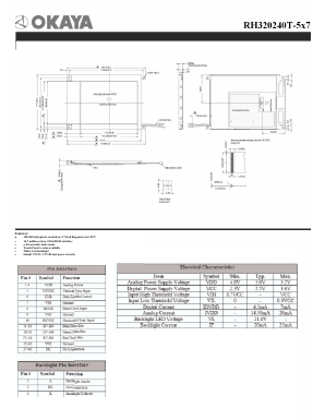RH320240T-5X7 Datasheet PDF Okaya Electric America, Inc.