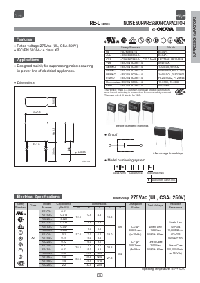 RE104-L Datasheet PDF Okaya Electric America, Inc.