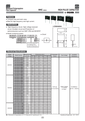 HHC1250V682J Datasheet PDF Okaya Electric America, Inc.