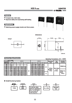 HCPB630V104KS Datasheet PDF Okaya Electric America, Inc.