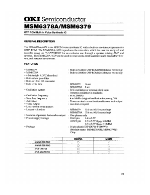 MSM6378ARS Datasheet PDF Oki Electric Industry