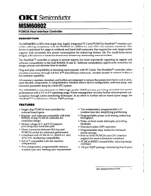 MSM60802 Datasheet PDF Oki Electric Industry