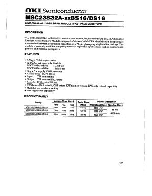 MSM51V16160A-80BS16 Datasheet PDF Oki Electric Industry