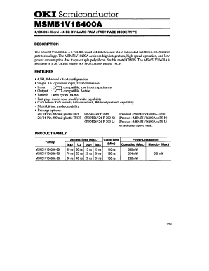 MSM51V16400A-60TS-L Datasheet PDF Oki Electric Industry
