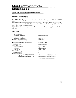 MSM64431-XXXRS Datasheet PDF Oki Electric Industry