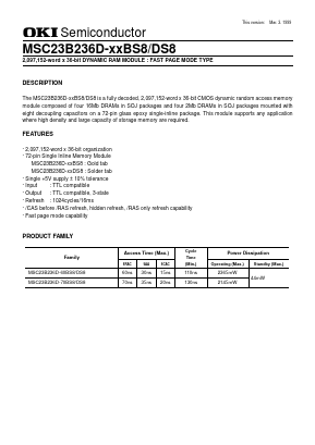 MSC23B236D Datasheet PDF Oki Electric Industry