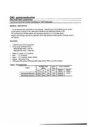 MSC23B136D-60BS4 Datasheet PDF Oki Electric Industry