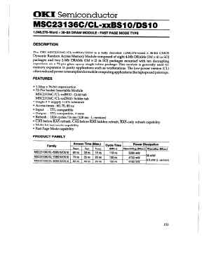 MSC23136CL-70DS10 Datasheet PDF Oki Electric Industry