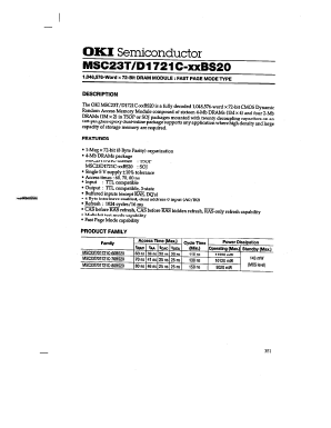 MSC23D1721C-70BS20 Datasheet PDF Oki Electric Industry