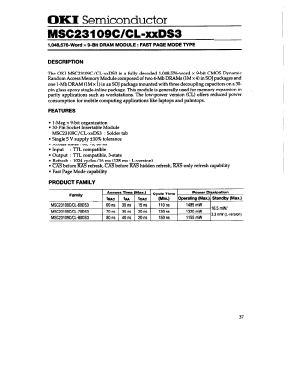 MSC23109CL-80DS3 Datasheet PDF Oki Electric Industry