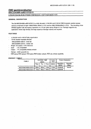 MSC23436B-60BS10 Datasheet PDF Oki Electric Industry