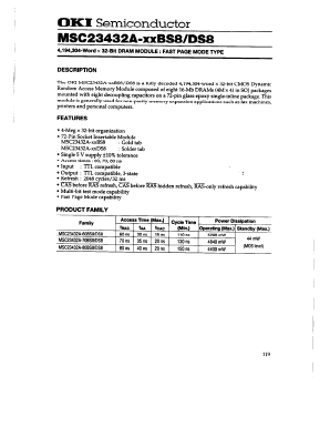 MSC23432A-70BS8 Datasheet PDF Oki Electric Industry