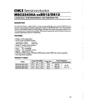 MSC23436A-XXDS12 Datasheet PDF Oki Electric Industry