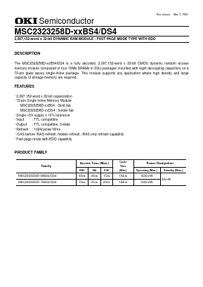 MSC2323258D-60BS4 Datasheet PDF Oki Electric Industry
