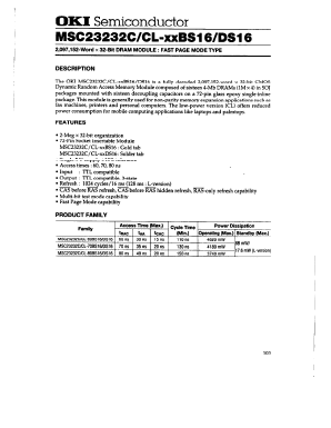 MSC23232CL-70DS16 Datasheet PDF Oki Electric Industry