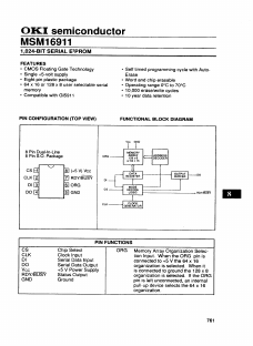 MSM16911 Datasheet PDF Oki Electric Industry