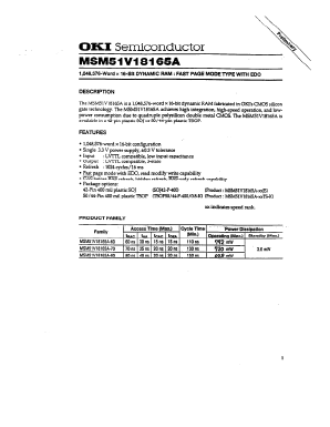 MSM51V18165A Datasheet PDF Oki Electric Industry