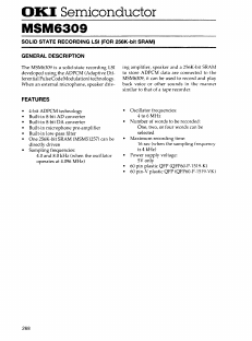 MSM6309 Datasheet PDF Oki Electric Industry