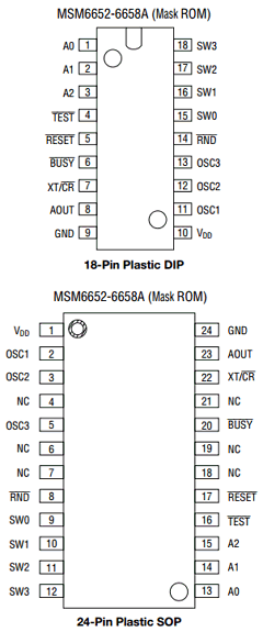 MSM6655A Datasheet PDF Oki Electric Industry