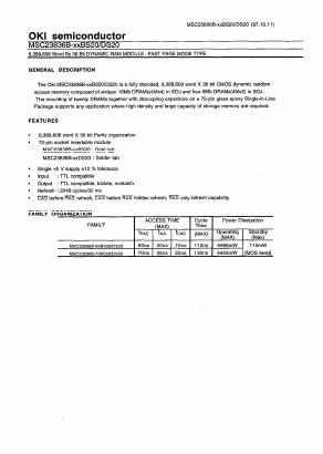 MSC23836B-60DS20 Datasheet PDF Oki Electric Industry