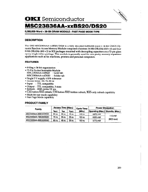 MSC23836AA-70BS20 Datasheet PDF Oki Electric Industry