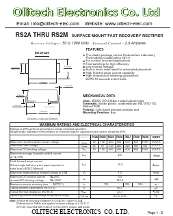 RS2A Datasheet PDF Olitech Electronics Co.Ltd