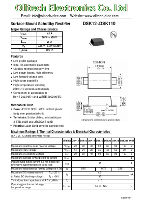 DSK12 Datasheet PDF Olitech Electronics Co.Ltd