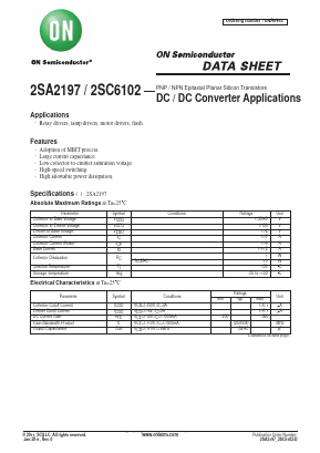 2SA2197 Datasheet PDF ON Semiconductor