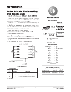 MC74HC245AFL1 Datasheet PDF ON Semiconductor