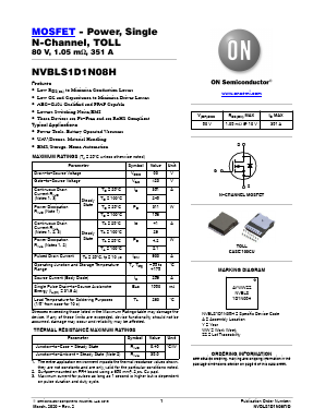 NVBLS1D1N08H Datasheet PDF ON Semiconductor