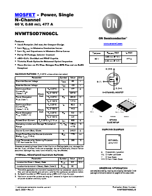 NVMTS0D7N06CLTXG Datasheet PDF ON Semiconductor