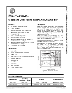 FAN4274IMU8X Datasheet PDF ON Semiconductor
