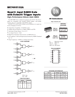 MC74HC132AF Datasheet PDF ON Semiconductor