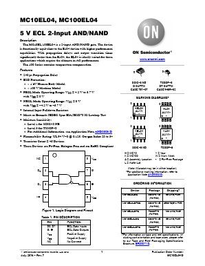 MC100EL04 Datasheet PDF ON Semiconductor