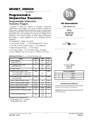 2N6028 Datasheet PDF ON Semiconductor