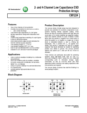CM1224-02SR Datasheet PDF ON Semiconductor