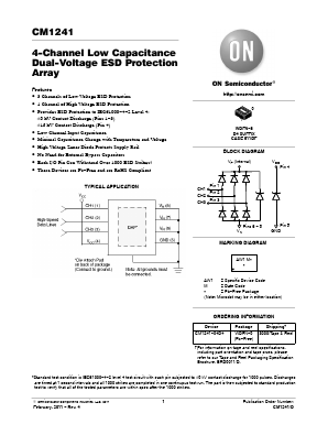CM1241-04D4 Datasheet PDF ON Semiconductor