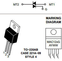 MAC12D Datasheet PDF ON Semiconductor
