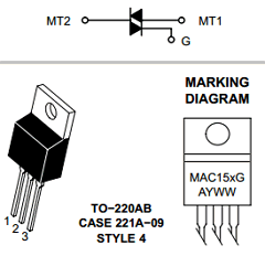 MAC15MG Datasheet PDF ON Semiconductor