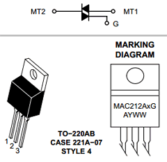 MAC212A10G Datasheet PDF ON Semiconductor