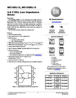MC100EL12 Datasheet PDF ON Semiconductor