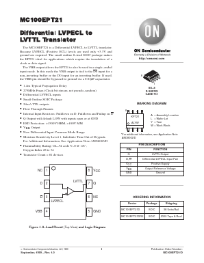 MC100EPT21DR2 Datasheet PDF ON Semiconductor